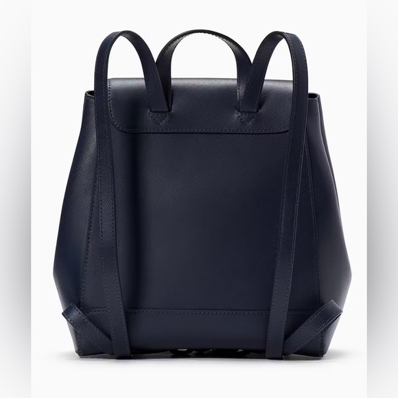 Kate Spade Madison Flap Backpack Parisian Navy Leather Bag KC428 NWOT - Picture 16 of 16